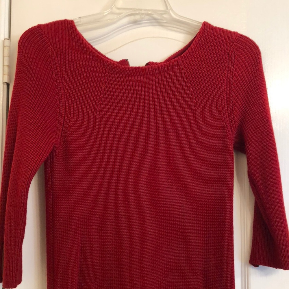 LOFT red sweater dress